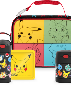 Pokémon Bundle - Soft Lunch Box. 12oz FUNtainer® Water Bottle. 10oz FUNtainer® Food Jar & Hard Ice