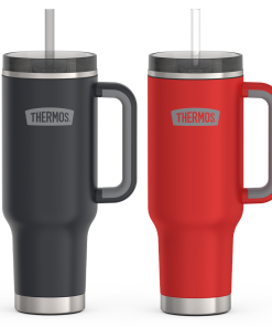 40oz Cup Holder Mug Bundle - Granite & Crimson