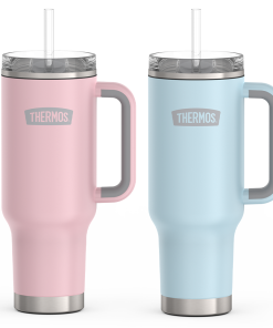 40oz Cup Holder Mug - Sunset Pink & Glacier